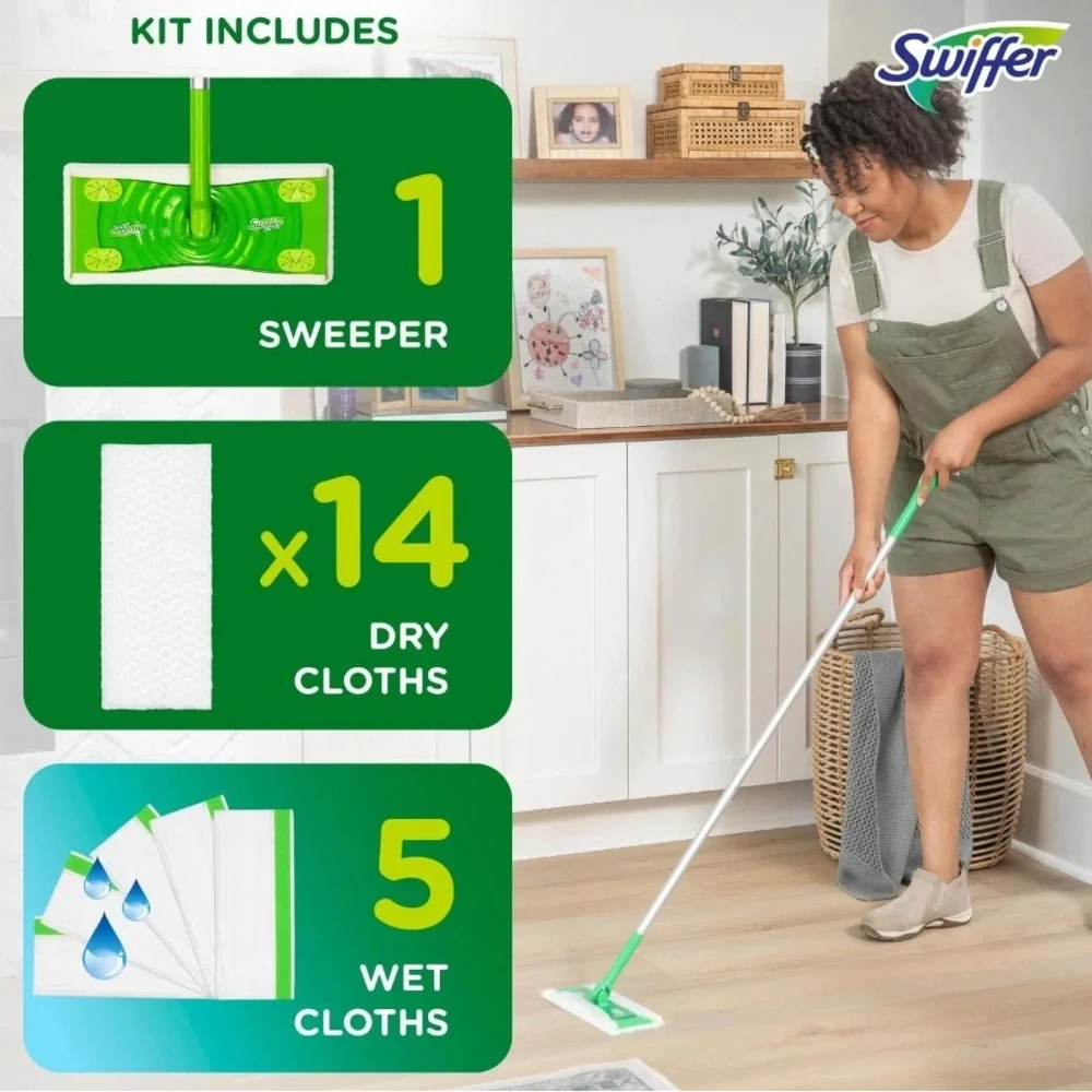 Swiffer Sweeper 2-in-1 Dry + Wet Floor Mopping and Sweeping Kit, 1 Kit - Picture 3 of 6